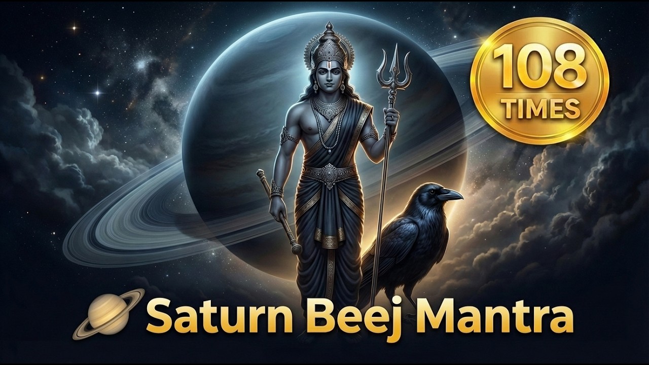 Shani 🪐 Beej Mantra 108 Times | ॐ प्रां प्रीं प्रौं सः शनैश्चराय नमः | Mantra for Protection & Karma