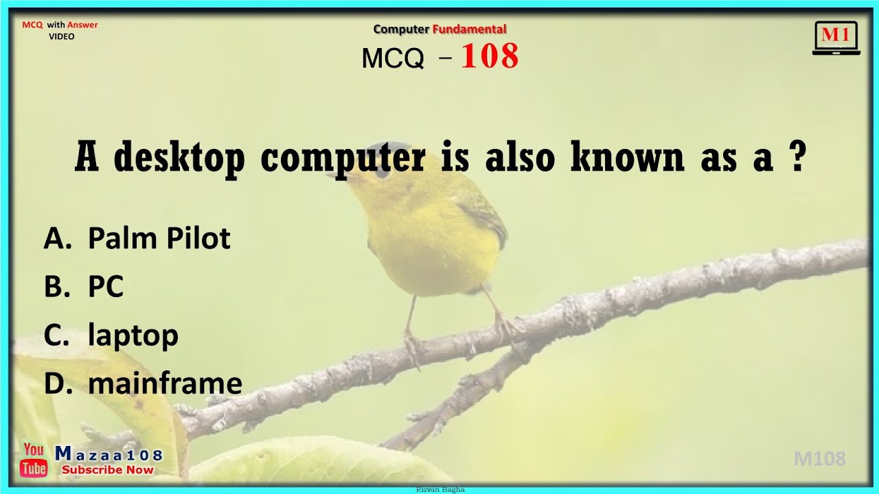 A desktop computer is also known as a  , CF MCQ 108 For UPSC GPSC And More EXAMS