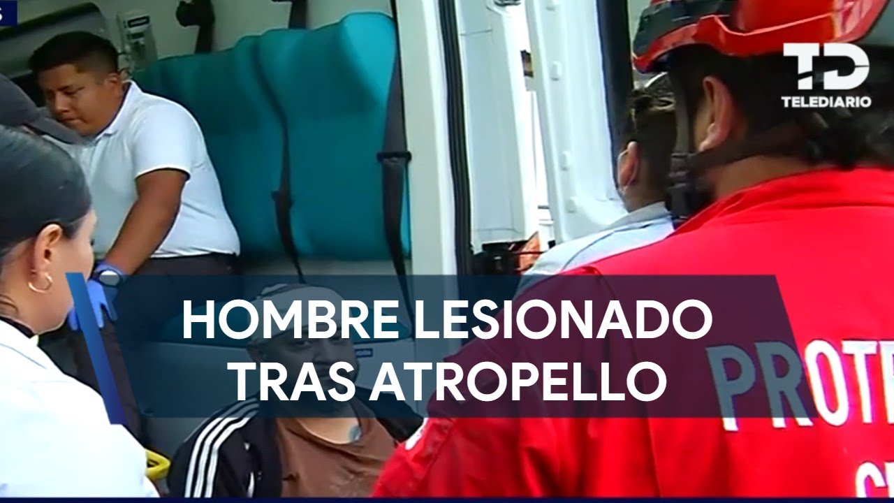 Hombre resulta lesionado tras ser atropellado en la avenida Cuahutémoc en Monterrey