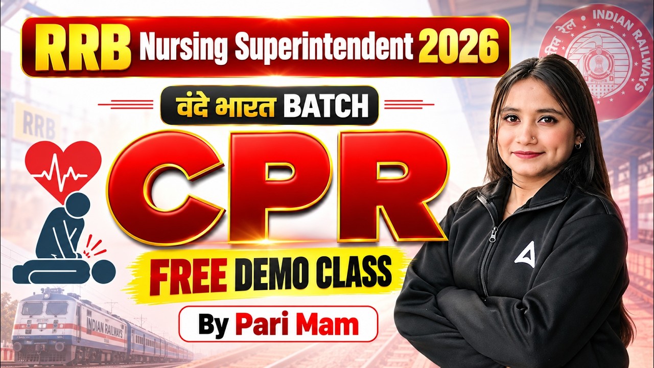 RRB Nursing Superintendent 2026 | RRB Nursing Superintendent CPR Demo Classes | By Pari Mam #rrbntpc