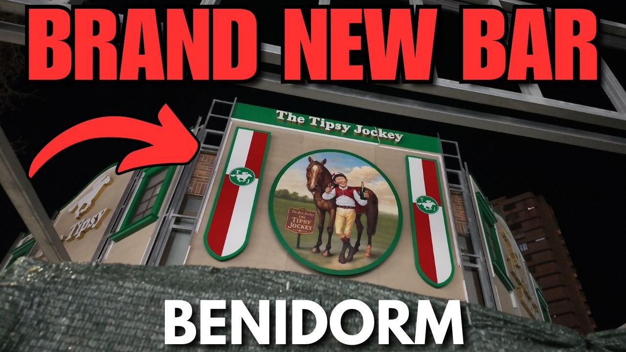 Benidorm's *BRAND NEW* Tipsy Jockey Bar! 😱🍺┃Main Street & The Strip!