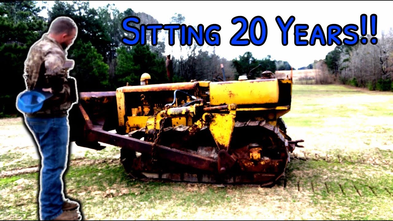 ЗАВЕДЕТСЯ ЛИ ОНО? Бульдозер Caterpillar D4 (20 лет простоял!!)