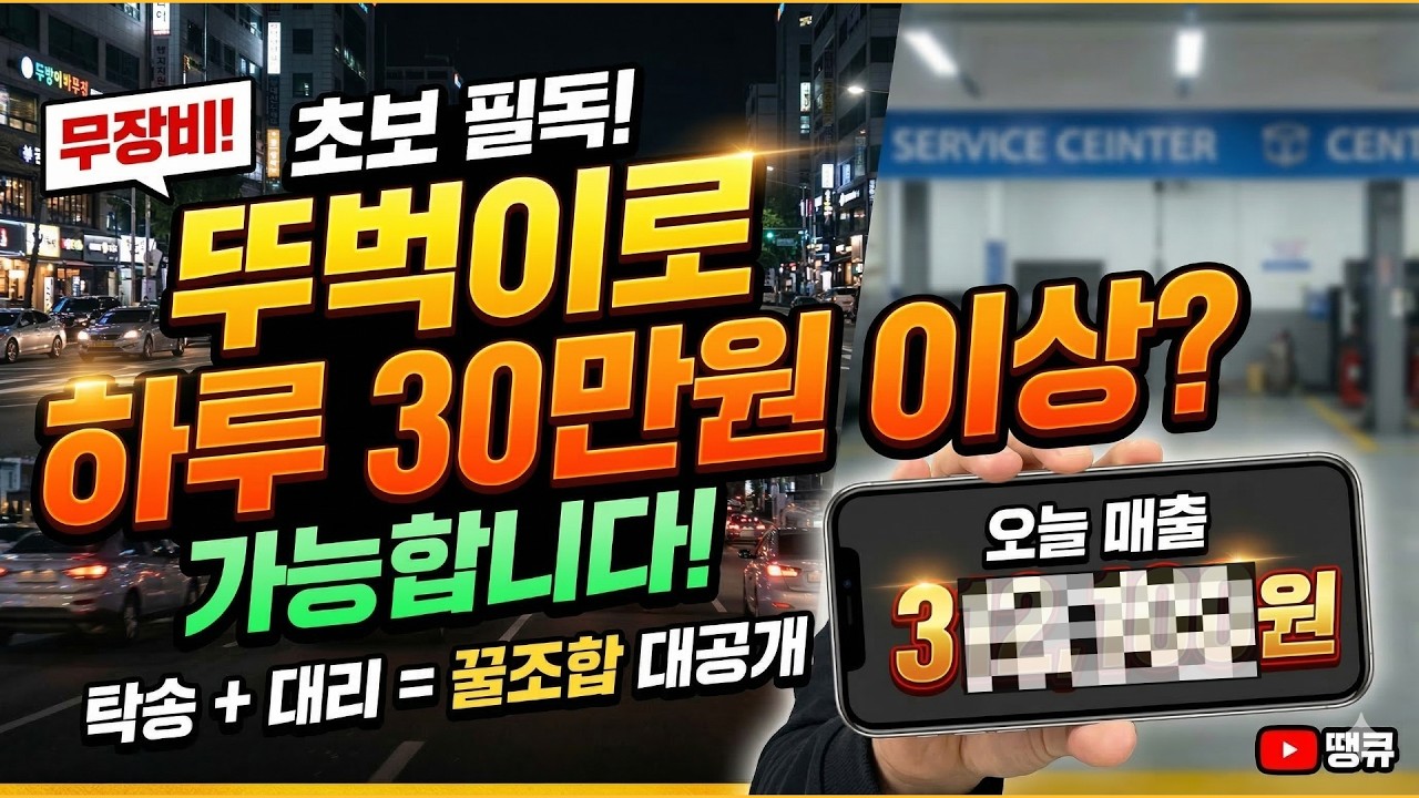 뚜벅이 탁송+대리로 '매출 30만원 이상' 찍었습니다! 매출을 올리는 가장 현실적인 방법 (feat. K카 홈서비스, 진상손님)