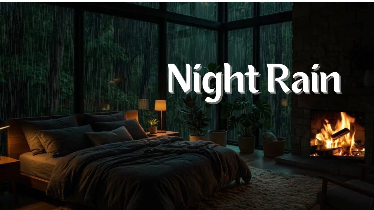 Gentle Night Rain Sounds for Deep Sleep & Calm | No Music