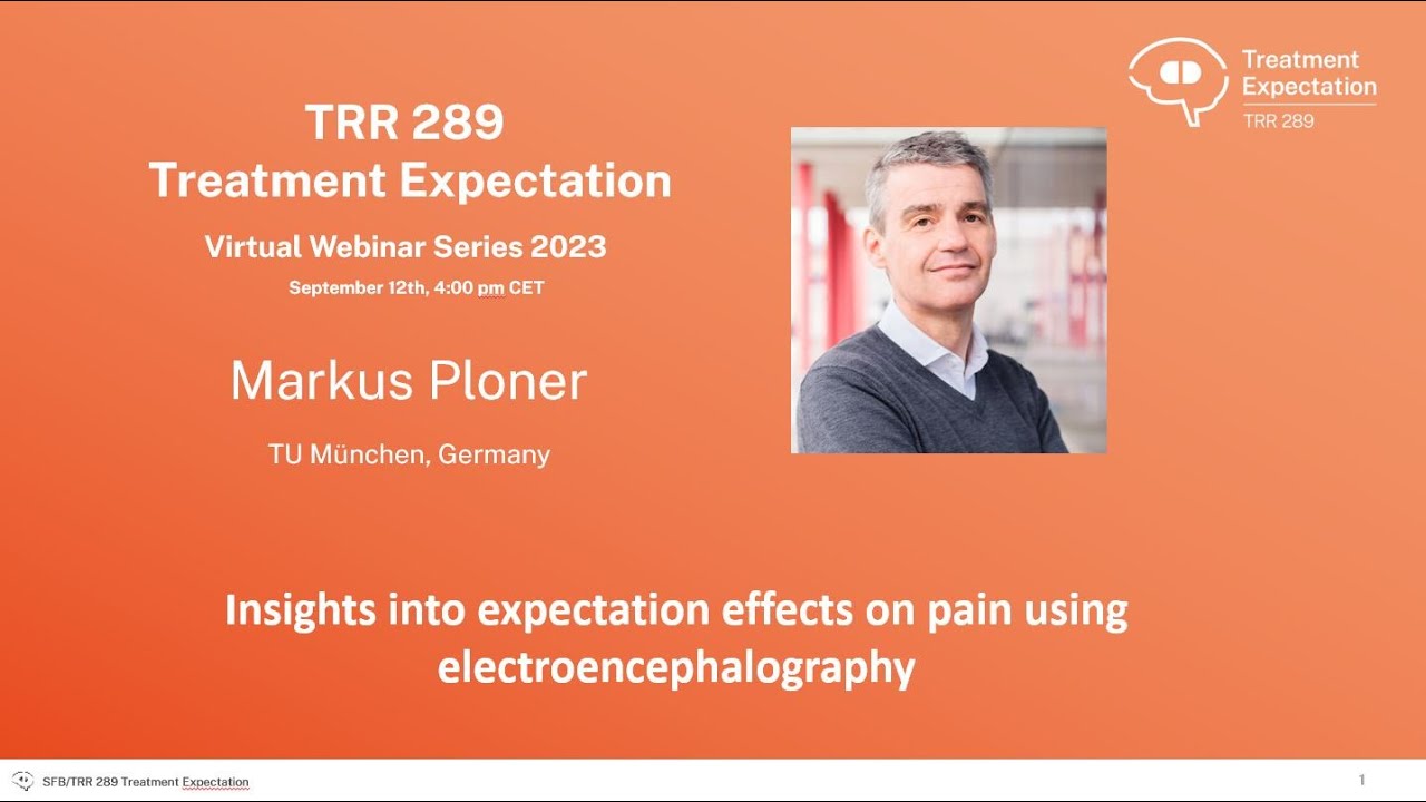 Webinar: Markus Ploner - Insights into expectation effects on pain using electroencephalography
