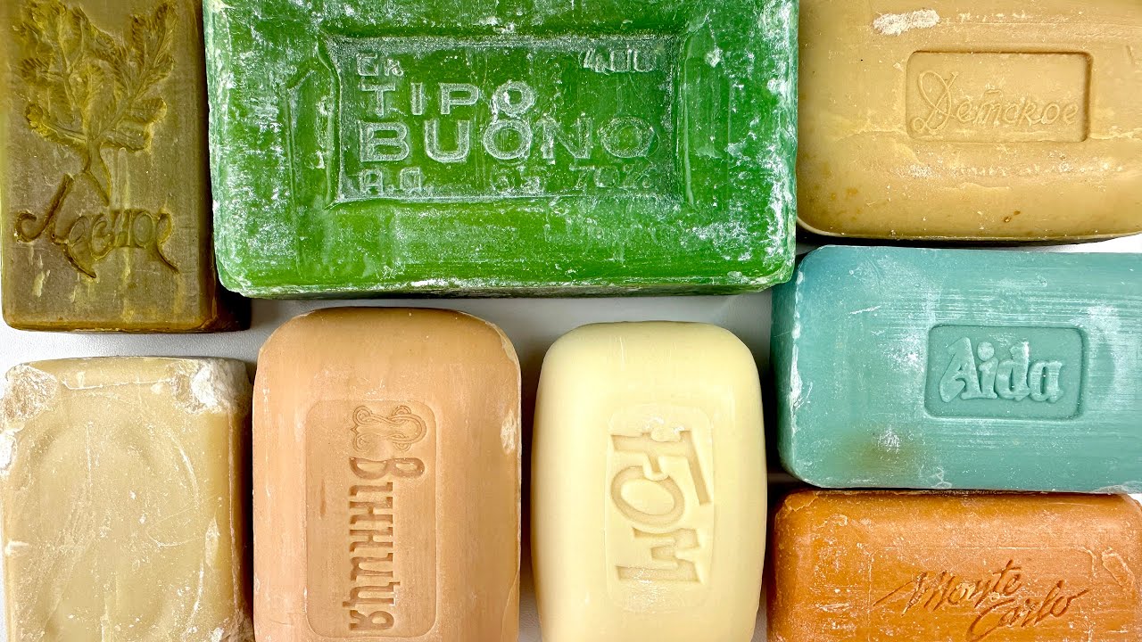 Cutting vintage soap. Carving retro soap | ASMR Soap.