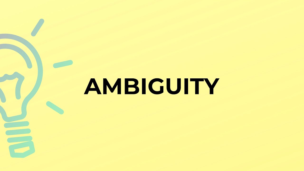 What is the meaning of the word AMBIGUITY?