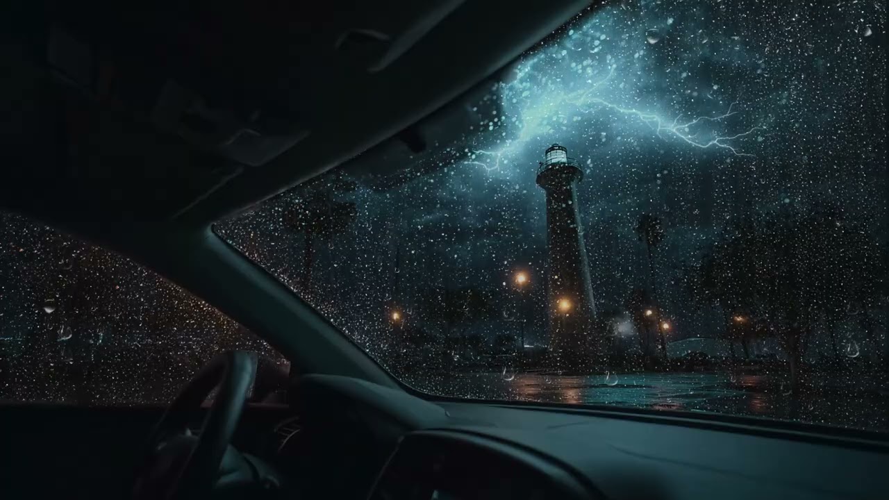 Midnight Heavy Rainstorm Ambience – Calming Rain Sounds for Insomnia, Study Focus & Stress Relief