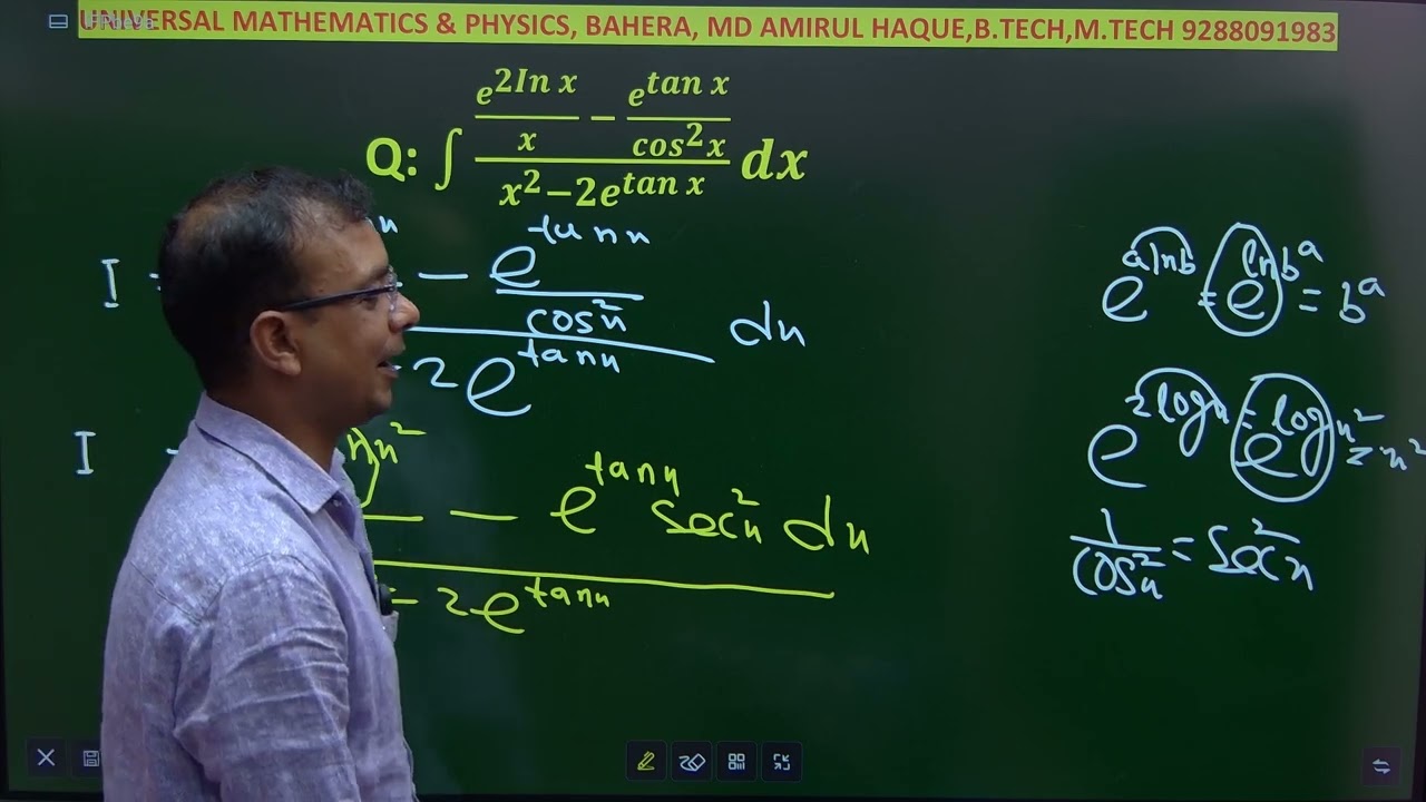 Find ∫ e^2lnx/x -e^tanx/cos^2x dx/x^2 -2 e^tanx