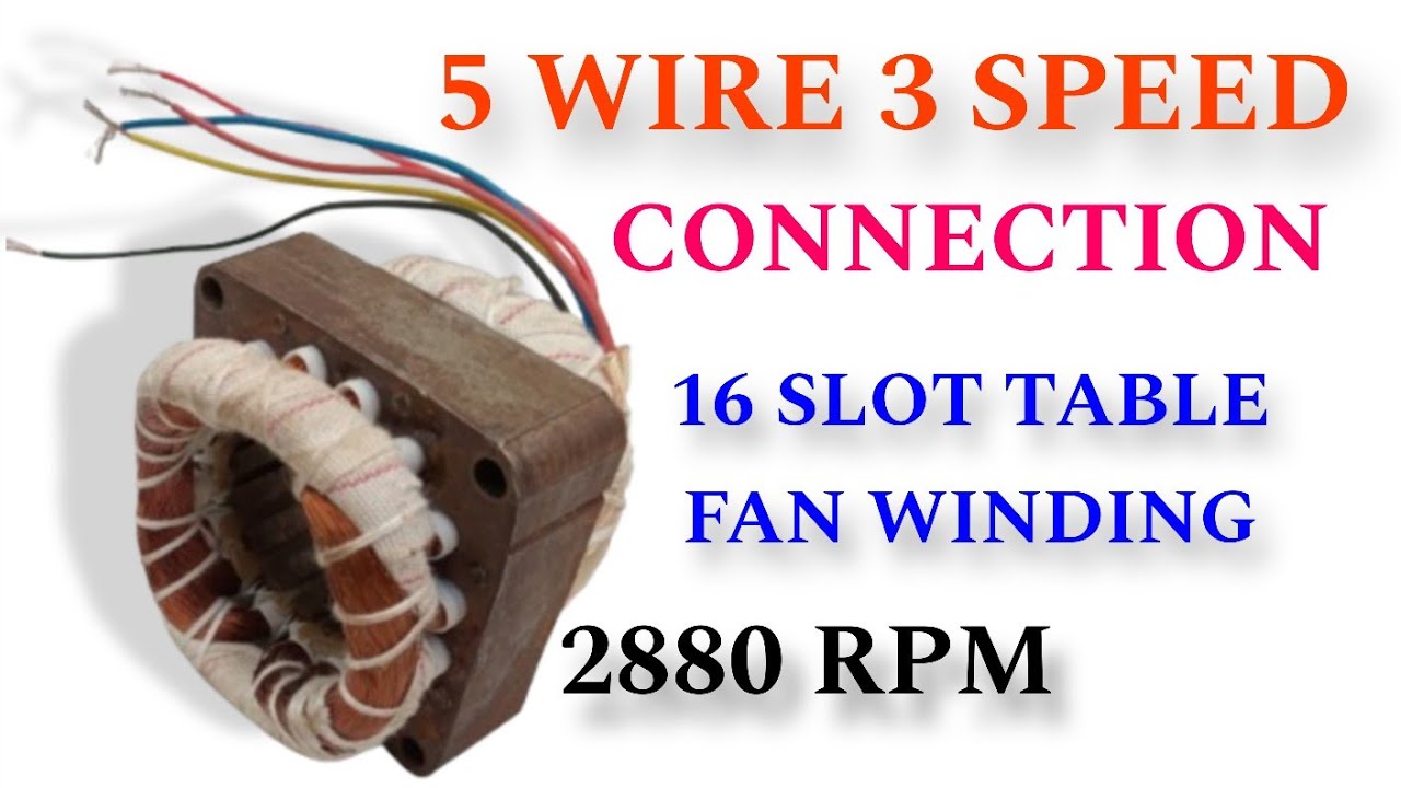 16 slot table fan winding | table fan winding 2880 rpm | full detail video 