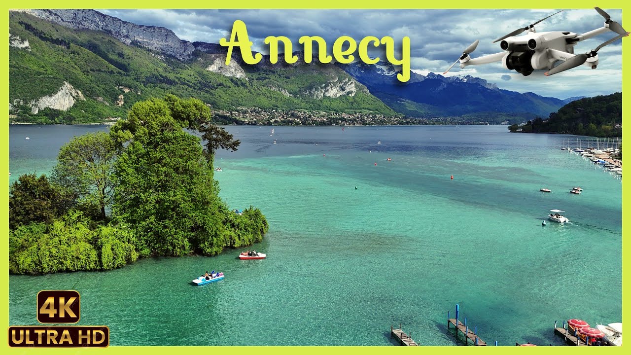 [4K] Lake Annecy - Flying over the magical paradise | France | Relaxing | DJI |