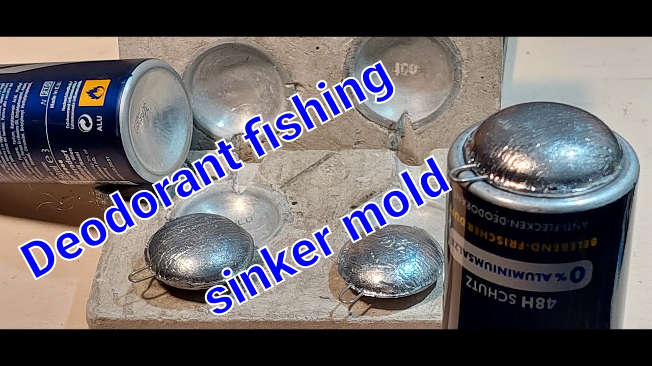 Molde ou Forma caseiro(a) para chumbada (134Gr-98Gr) de pesca, de desodorizante