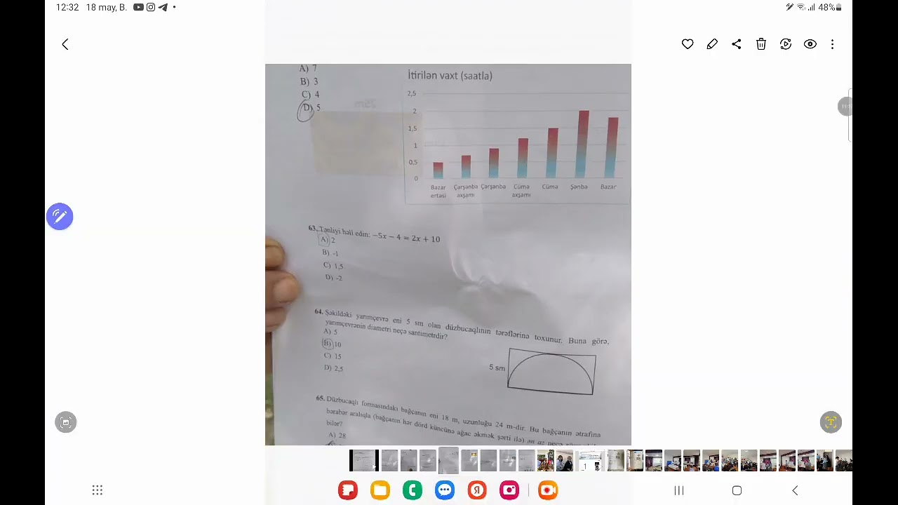 Riyaziyyat 6-cı sinif monitorinq sualları 2025