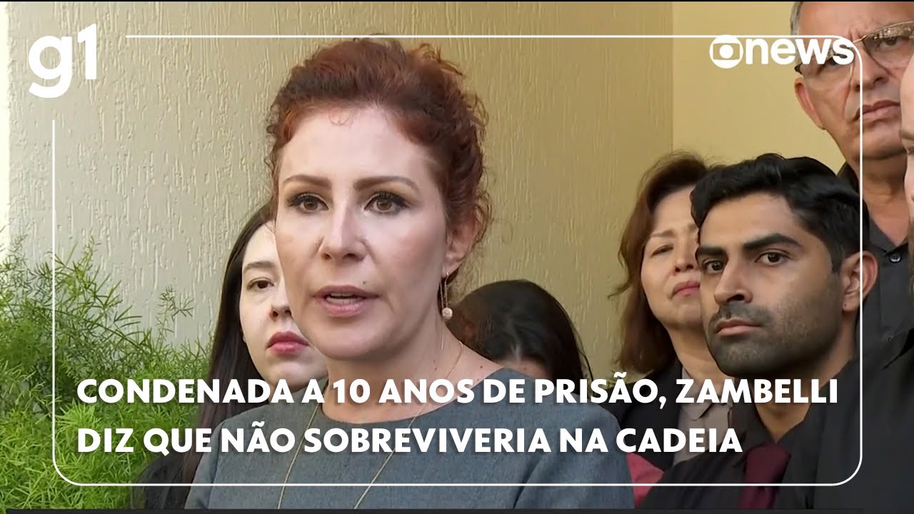 Condenada a 10 anos de prisão, Carla Zambelli diz que não sobreviveria na cadeia e que vai recorrer