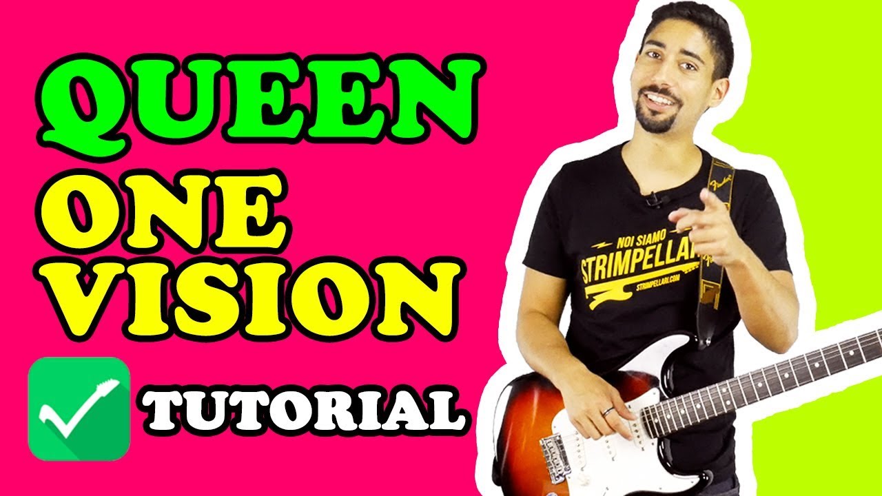 TUTORIAL 🎸 CHITARRA: One Vision, Queen - con Assolo (Canzoni Facili)
