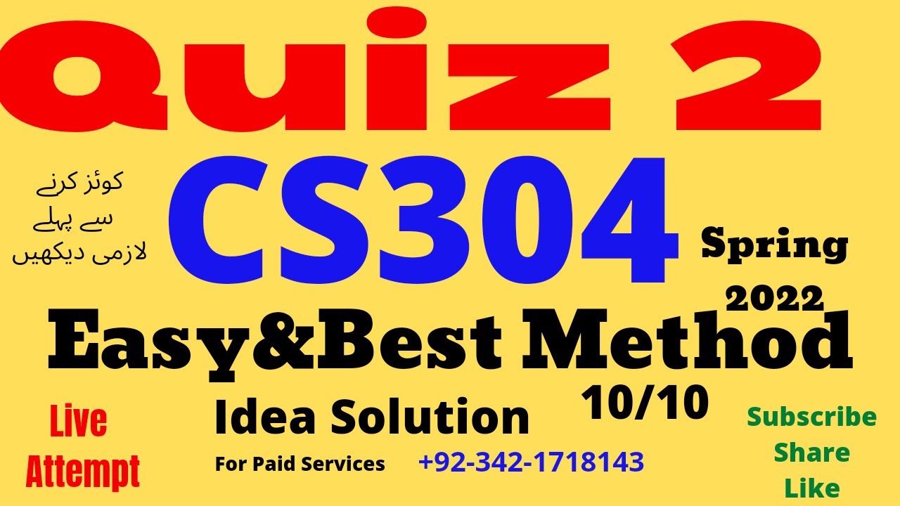 cs304 quiz 2 solution spring 2022 cs304 quiz 2 2022 cs304 quiz 2 spring 2022 cs304 quiz 2 live 2022