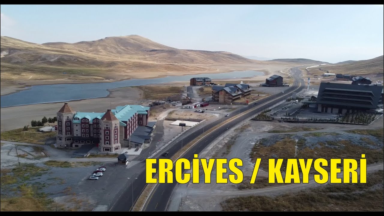 Ski center Mount Erciyes/Drone footage of Kayseri Erciyes Mountain / Erciyes/ Kayseri / Turkey