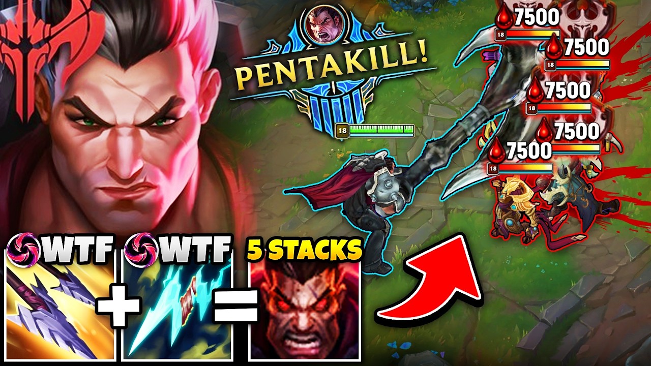 Darius but I fully stack my passive instantly and DUNK your whole team (INSANE PENTAKILL)