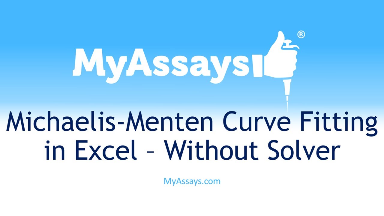How to Easily Perform Michaelis-Menten (for Vmax and Km) in Excel - Without Using Solver!