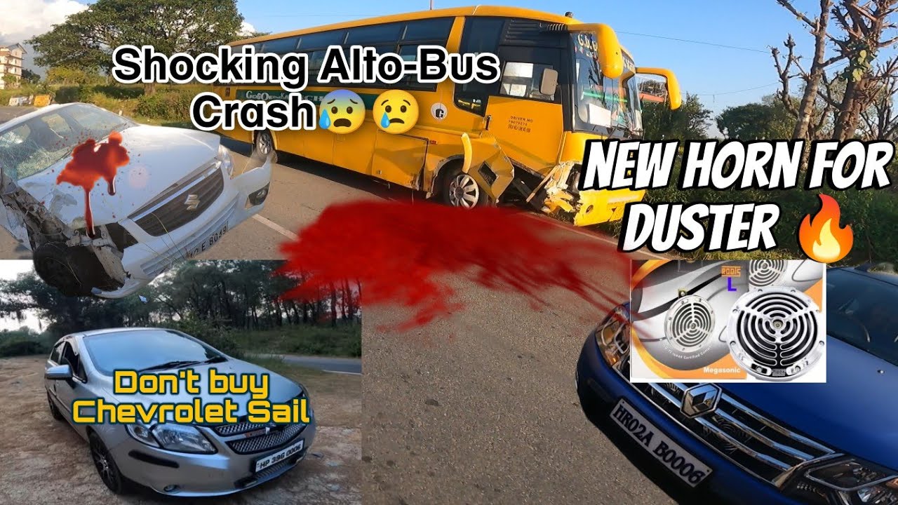 Horrible Accident: Alto Collides with School Bus ||Arun Thakur Vlogs|| AT147