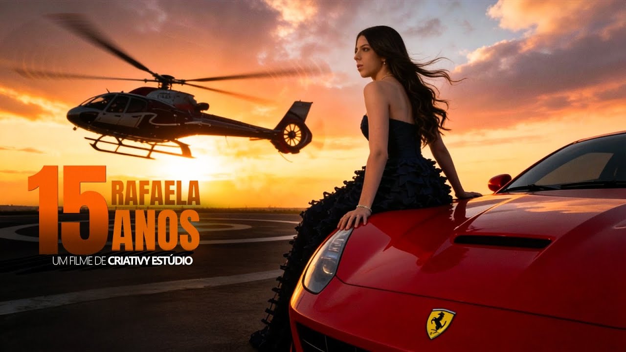 FESTA 15 ANOS | ENSAIO SUPER LUXUOSO COM HELICÓPTERO | DEBUTANTE RAFAELA | CRIATIVY ESTÚDIO 4K