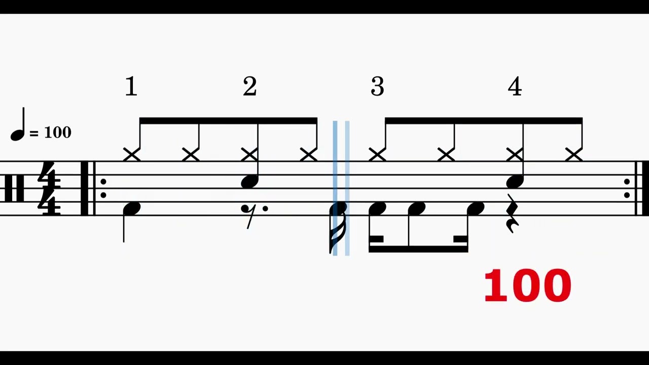 쉬운 드럼 필인 16비트 킥주법2 속도 Drum Fill