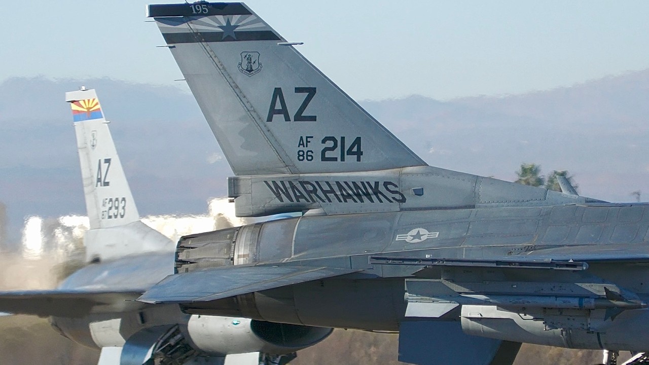 Morning F-16 Viper Operations at Tucson International Airport!
