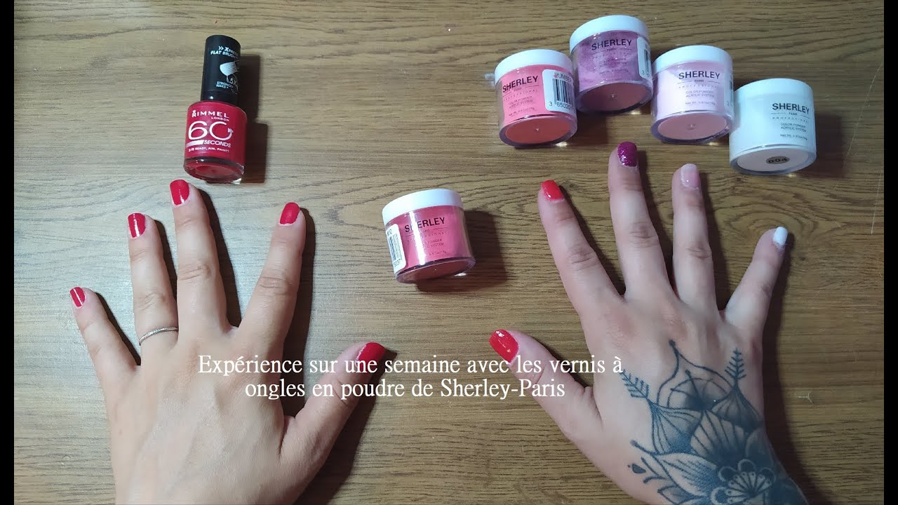 Expérience avec du vernis à ongles en poudre
