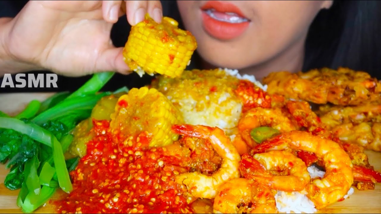 ASMR UDANG ASAM MANIS ||EATING FOOD 