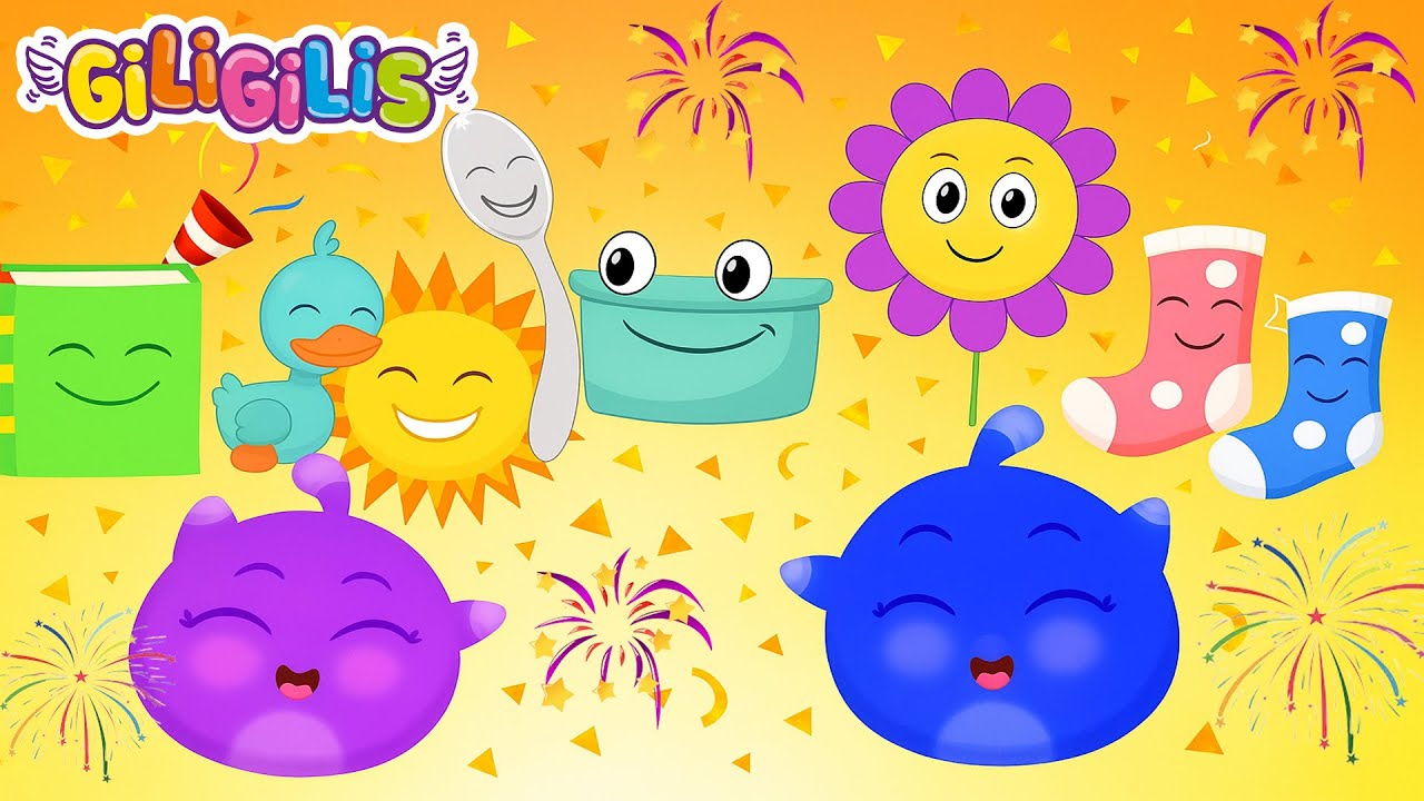 I Am Happy Song and Fun Learning with Colors, Numbers, and More | Giligilis