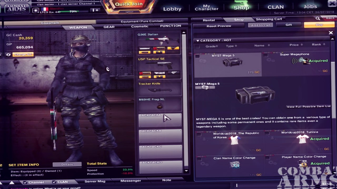 COMBAT ARMS THE CLASSIC  SPENDING 100KGC ( 1 million nx) 2018 | STANDIXX