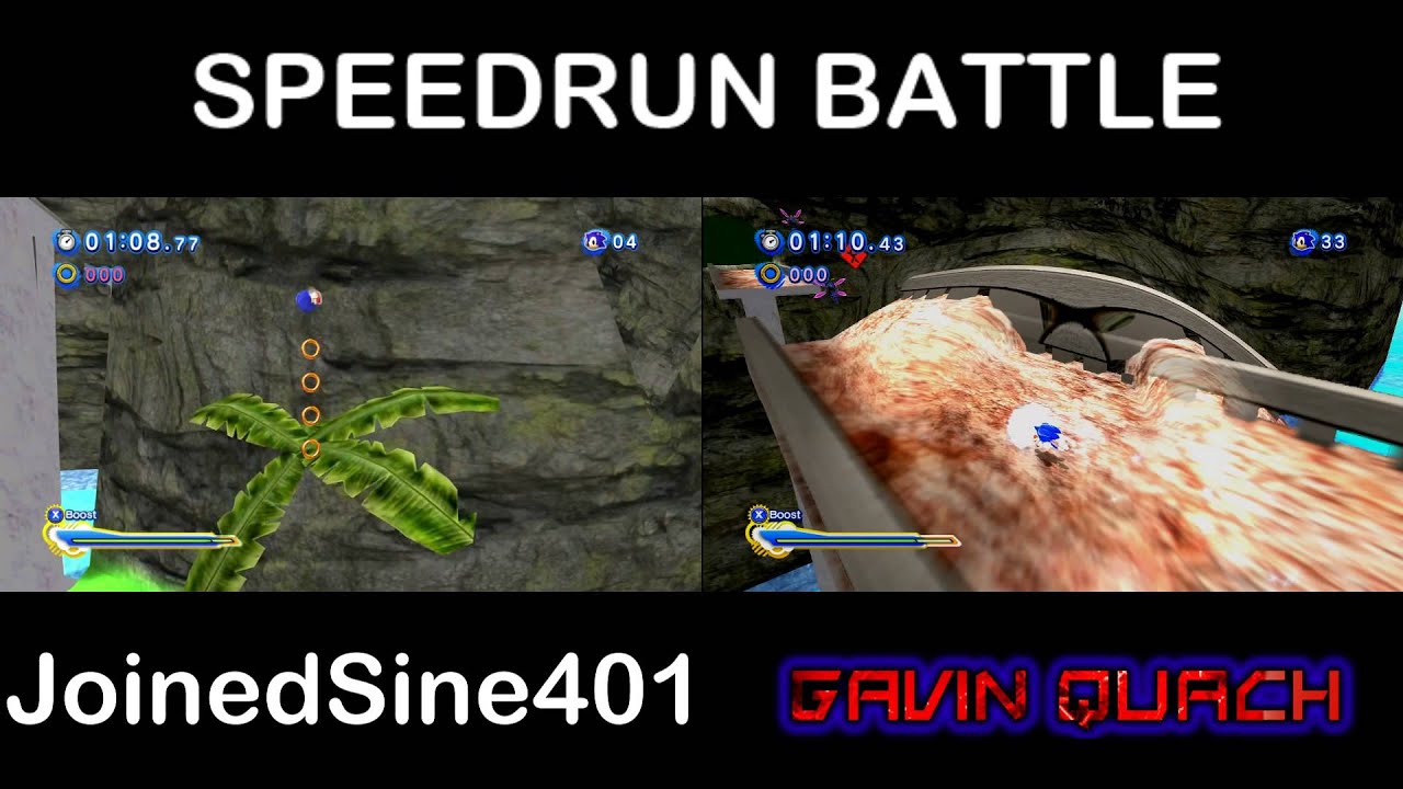 Sonic Generations Speedrun Battle - JoinedSine401 vs Gavin Quach Emeral Coast