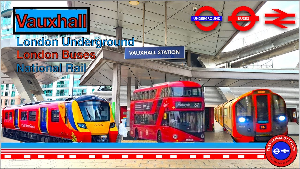 Trains & Buses at Vauxhall Station [VXH] - SWML (13/08/2023)