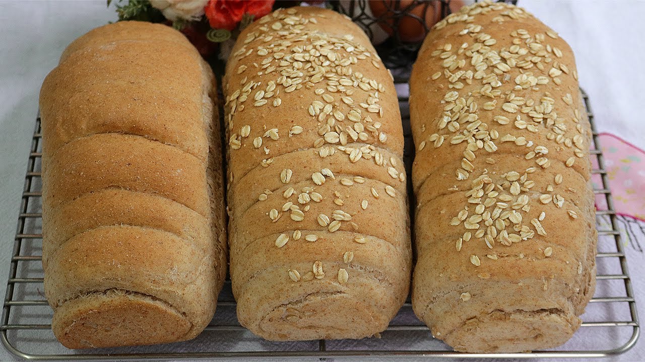 MAIS FIBRAS - RECEITA DE PÃO CASEIRO SEM LACTOSE E SEM OVOS - PÃO 50% INTEGRAL