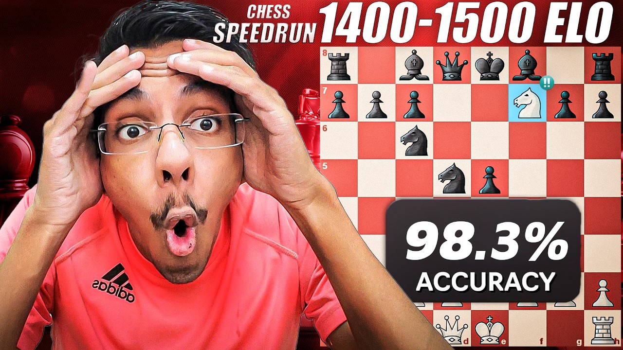 I got 98.3% Accuracy | Chess Rating Climb 1400 to 1500 ELO