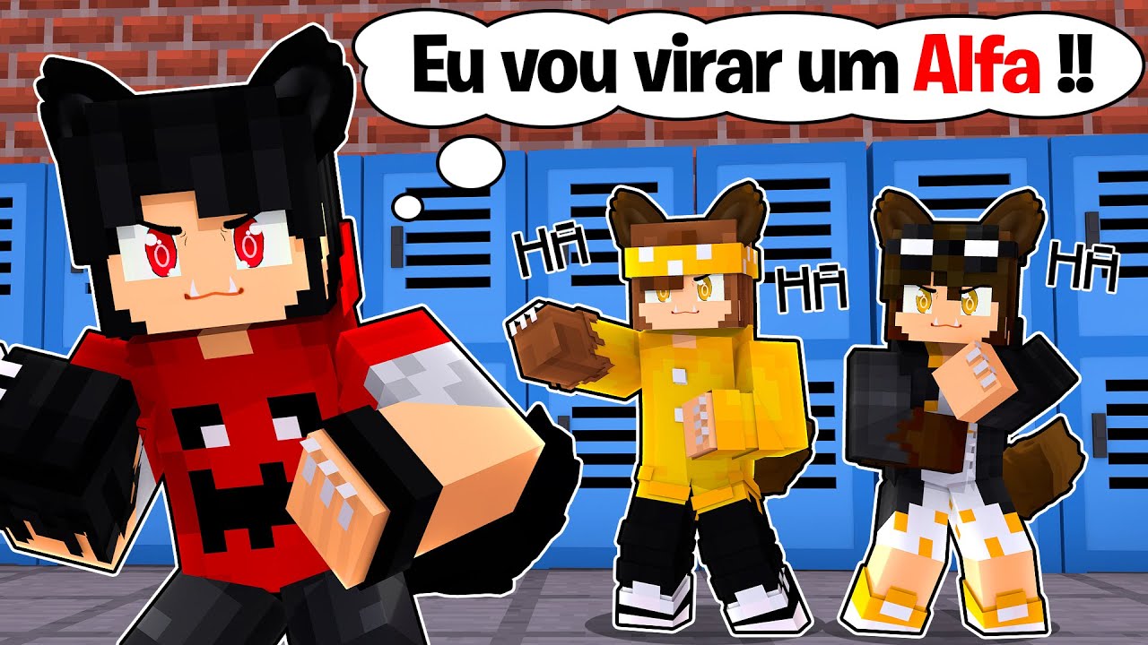 Virando o LOBO ALFA na ESCOLA LOBISOMEM do Minecraft