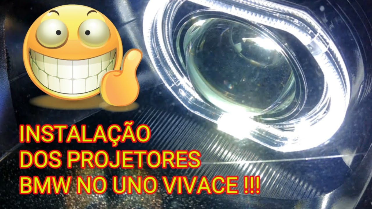 Instalação dos projetores BMW no Uno Vivace !!!