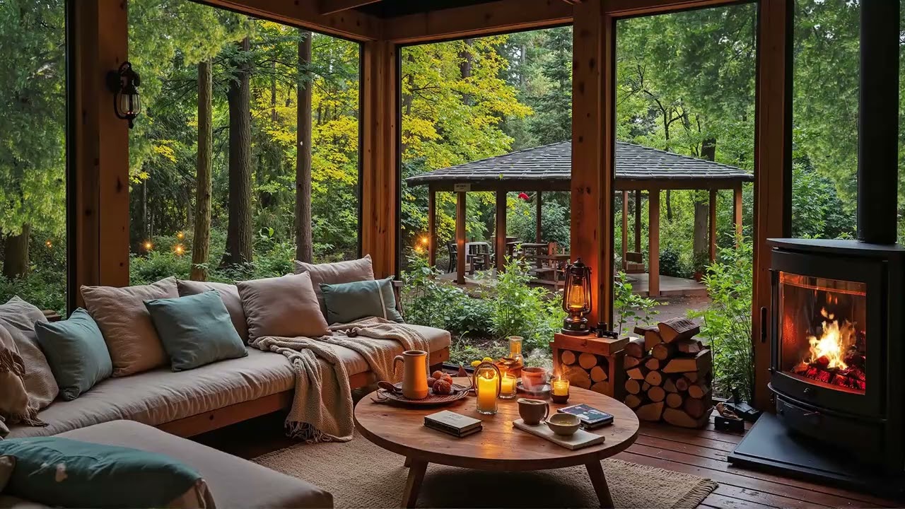Luxury Jazz Evening in a Mountain Cabin ✨ Smooth Piano & Sax | Relax, Focus, Night Ambience