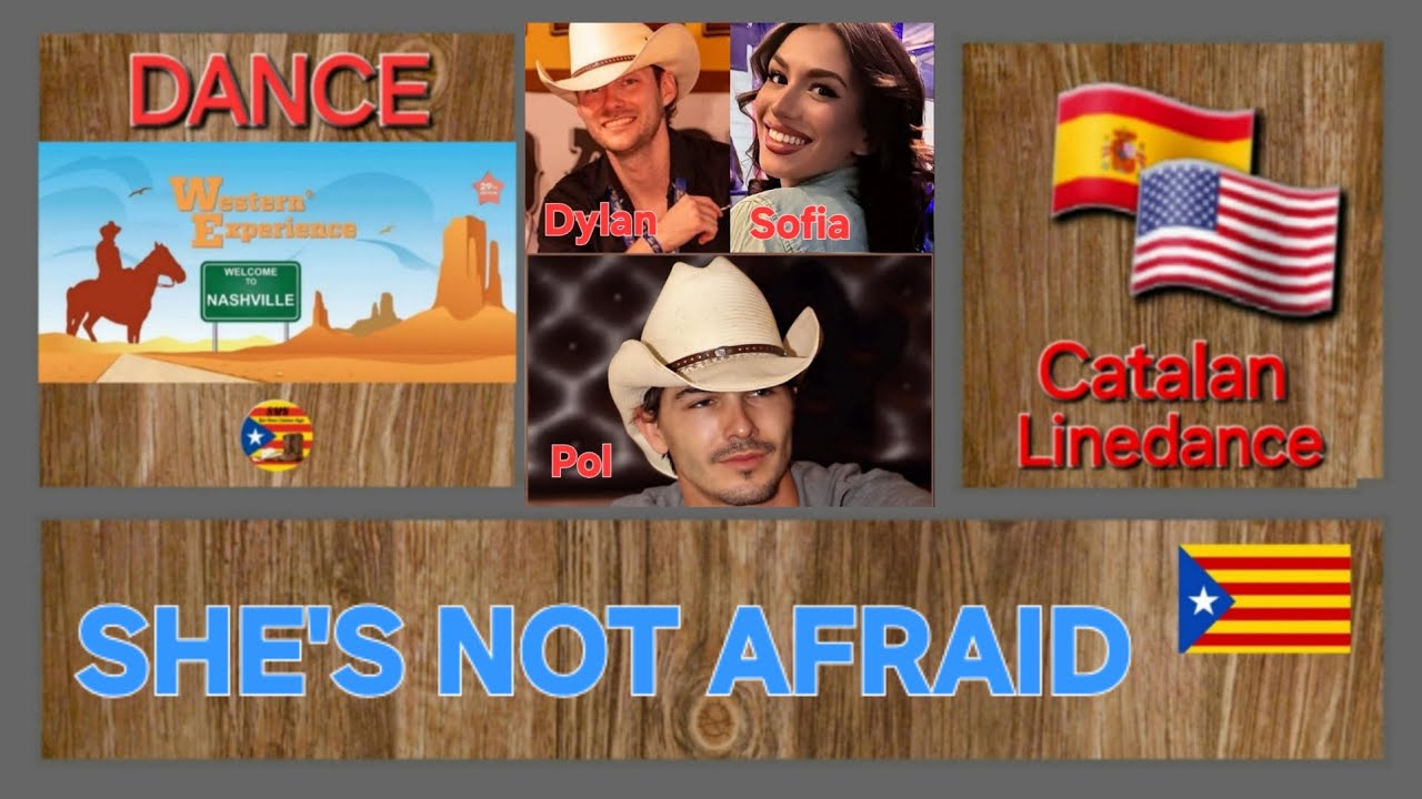 SHE'S NOT AFRAID ❤️ Linedance Catalan Style with Pol, Sofia & Dylan/Western Experience #dance #event