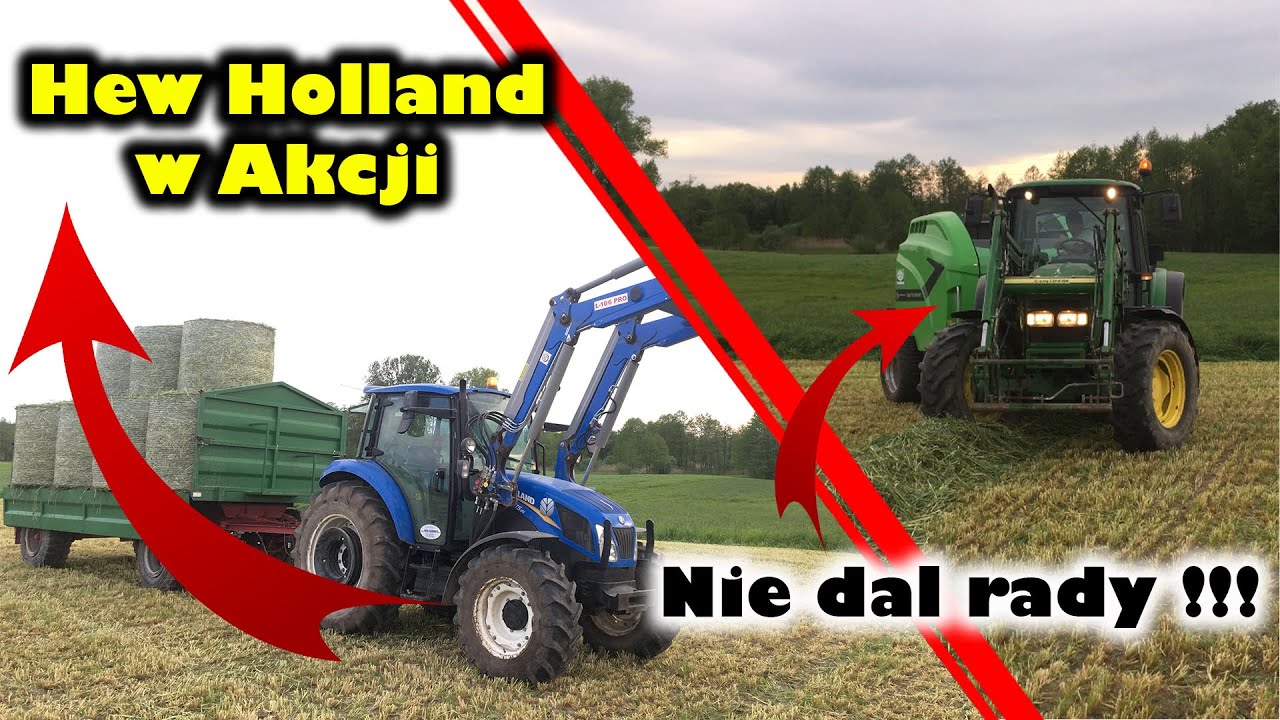 Zielone Żniwa żyto w baloty JOHN DEERE nie dał rady NEW HOLLAND w akcji !!! || Domas Farmer
