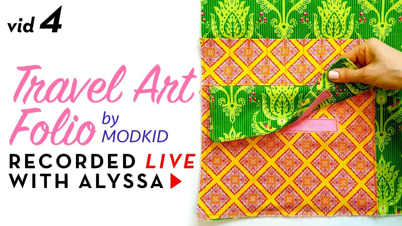 Sewing inside pockets - Video 4 Travel Art Folio by Modkid - Designer Series 