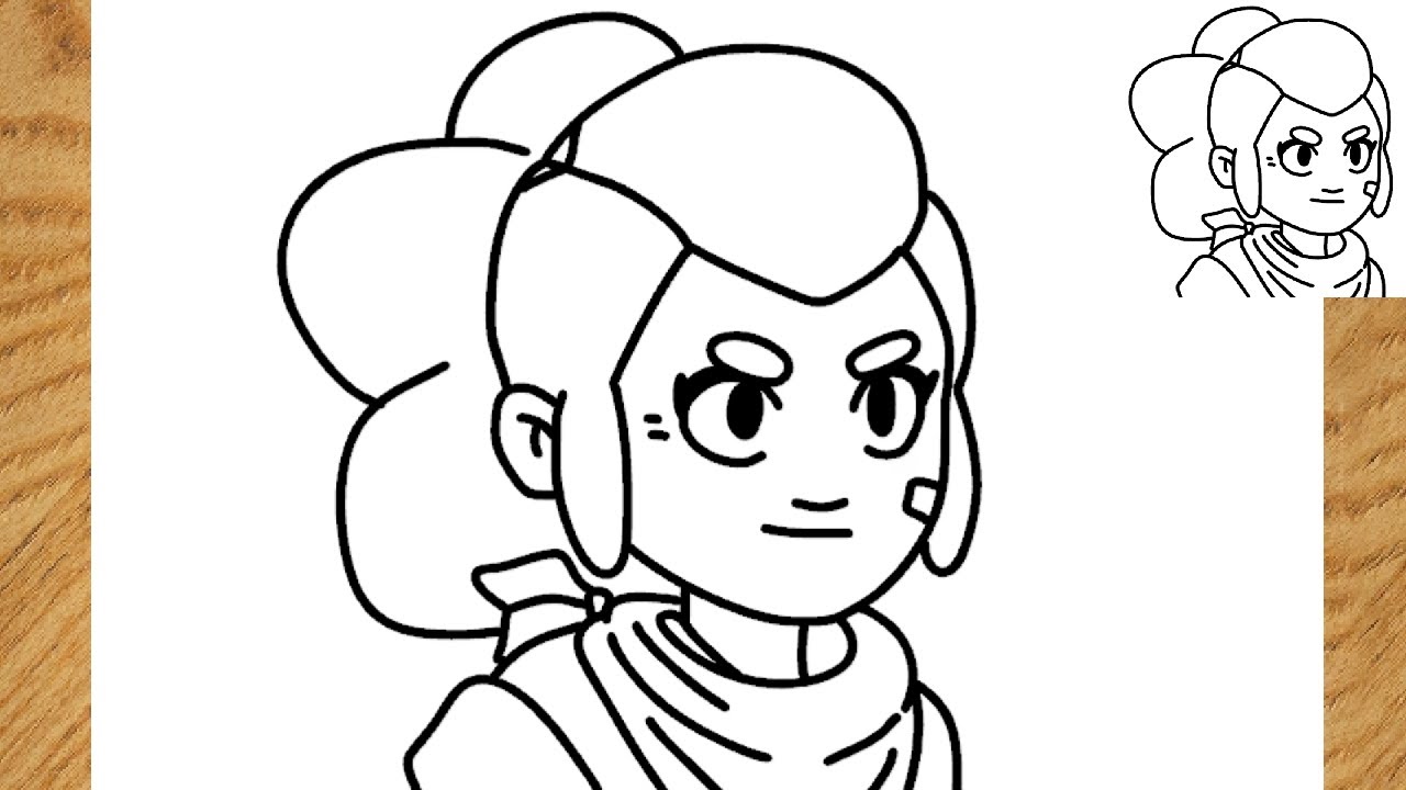 Como dibujar a Shelly de Brawl Stars paso a paso