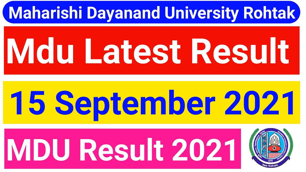 Mdu Latest Result || Mdu result update || mdu result latest news || mdu result update 2021