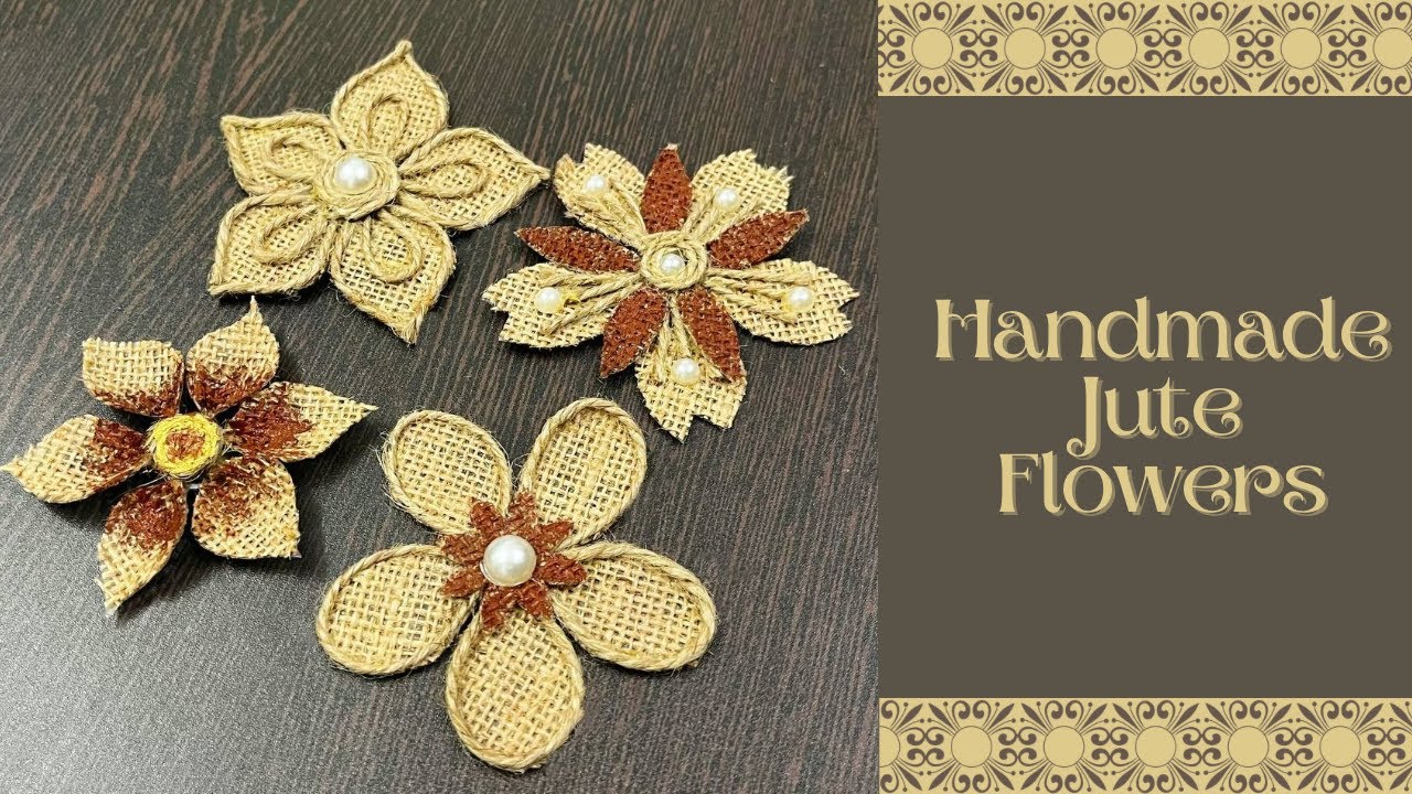DIY Easy Jute Burlap Flowers | Jute craft flower Decoration