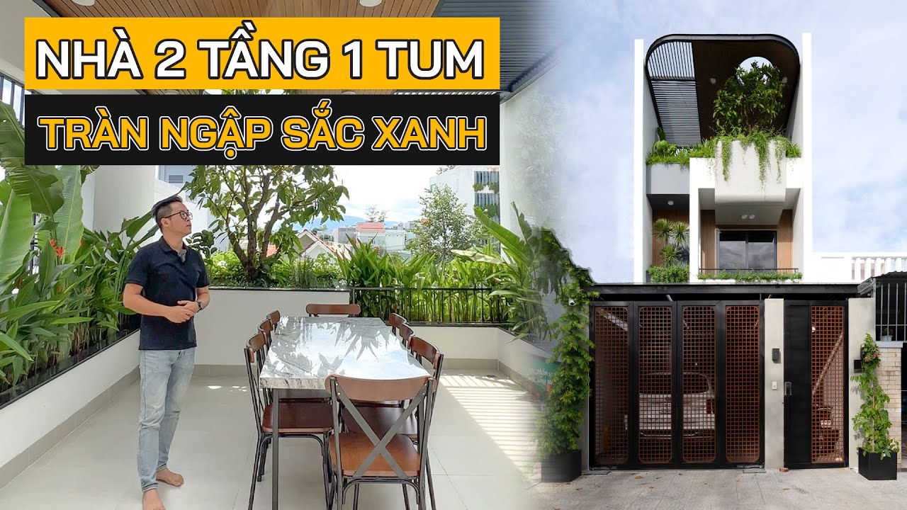 [REVIEW] Mê Mẫn Nhà 2 Tầng 1 Tum Hiện Đại Với Sân Thượng Cực Chill