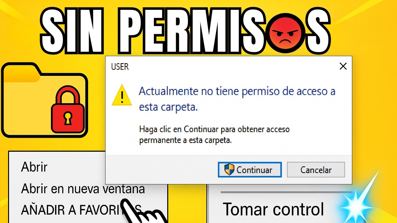✅ Cómo solucionar: “Actualmente no tiene permiso de acceso a esta carpeta🔒”