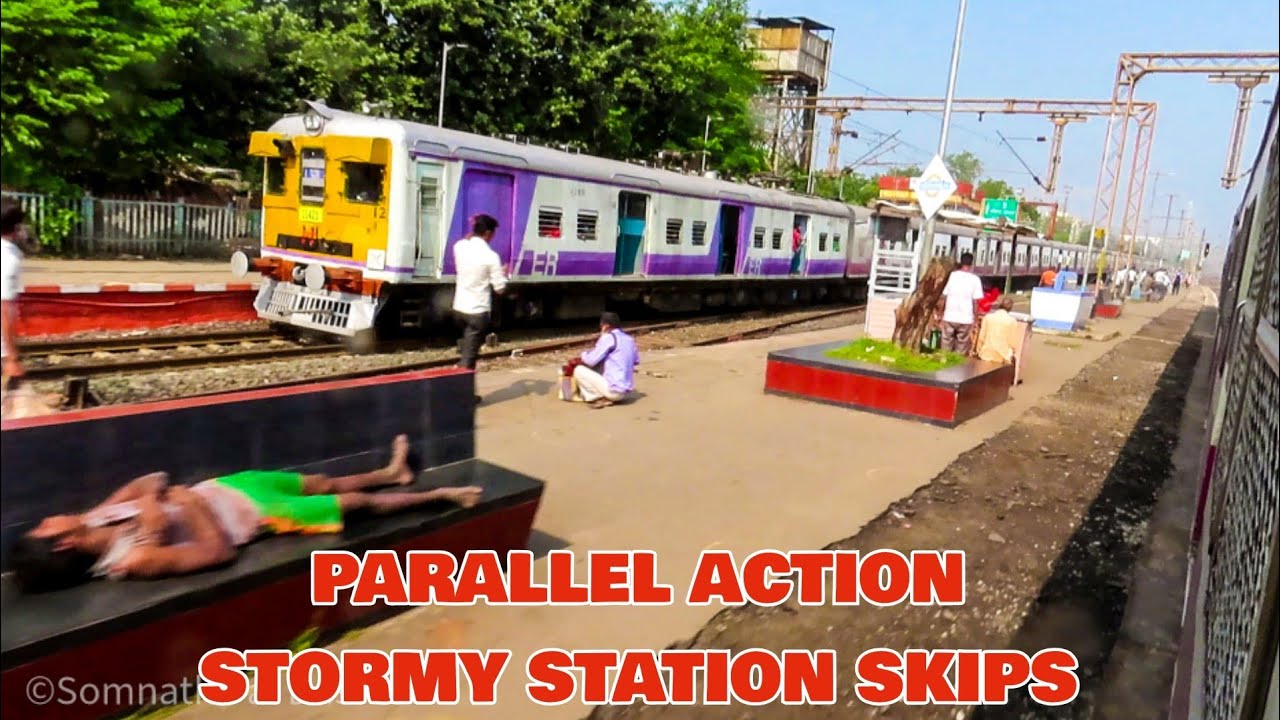 EMU vs EMU Parallel Action & Overtake | Stormy Station Skips | Doorplating GALLOPING EMU FAST LOCAL