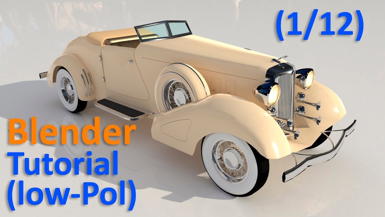 Chrysler Imperial (1933) – Tutorial – Blender (Low-Pol) 1/12