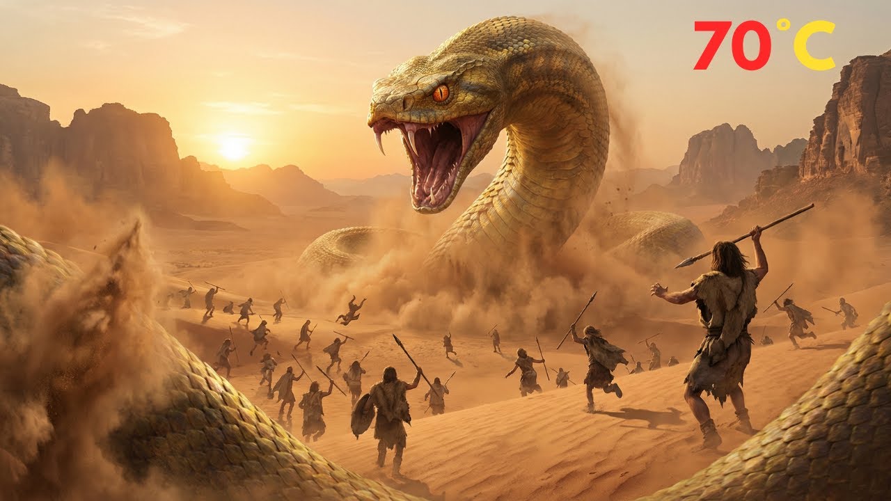 Prehistoric Humans vs Giant Desert Serpent & Giant Lizards – Predator of the Dunes Episode 3