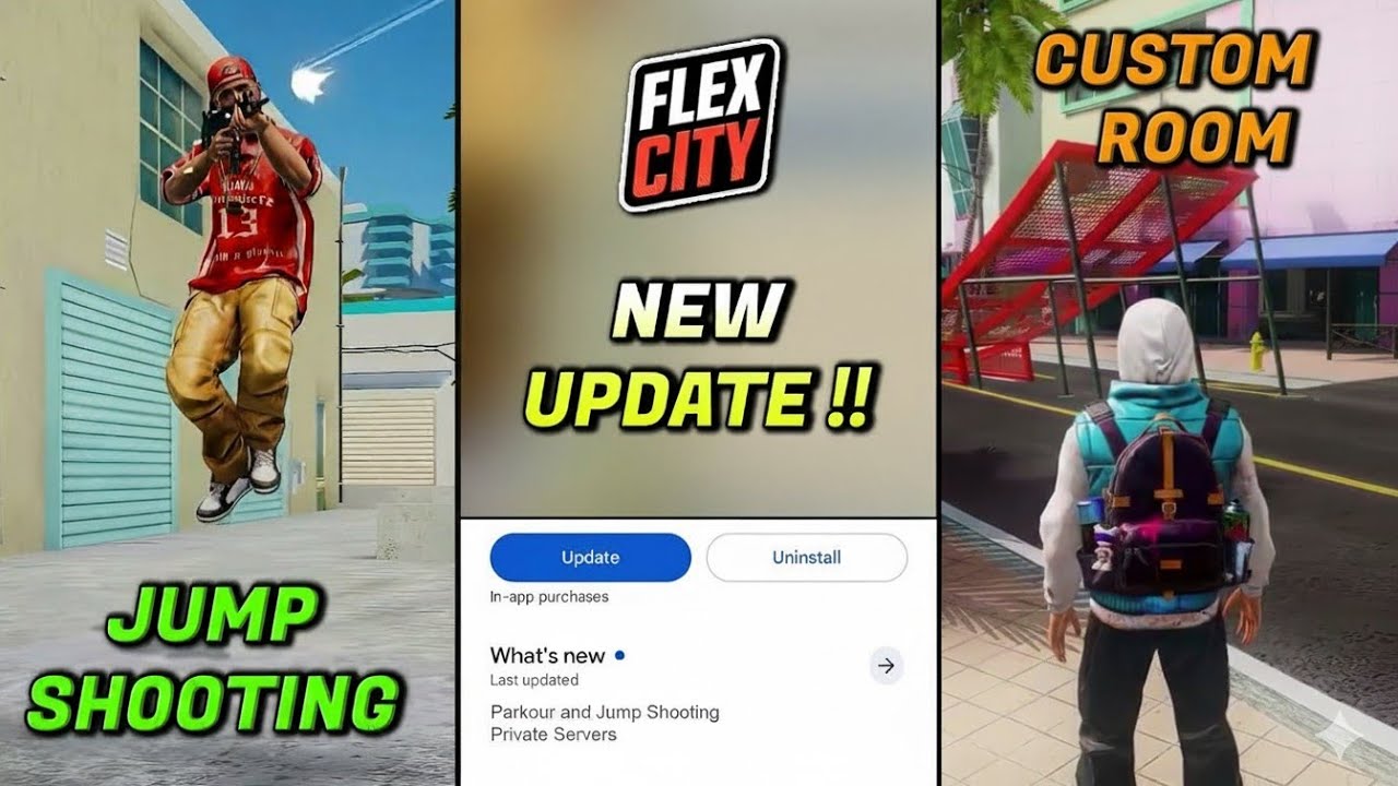 Новое обновление в Flex City — Custom Room, Parkour, Jump Shooting | Скоро 